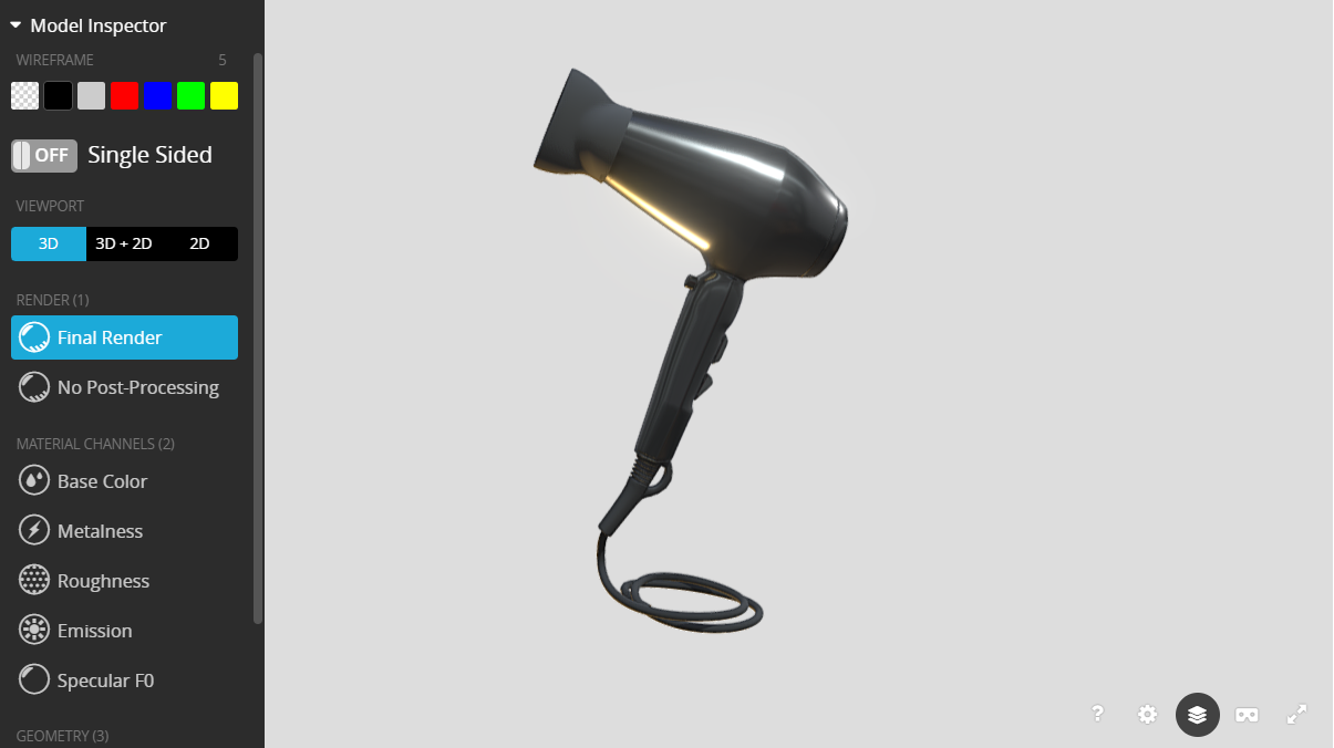 hair dryer configurator
