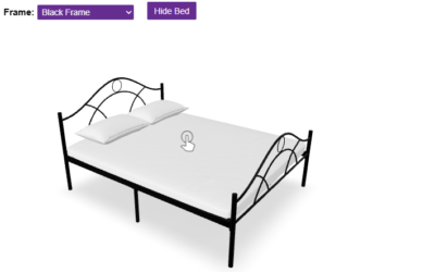 3D Bed Configurator with Interactive Customization Experience